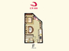 汇林绿洲-F户型-一室一厅一厨一卫-建筑面积约35-55平方米